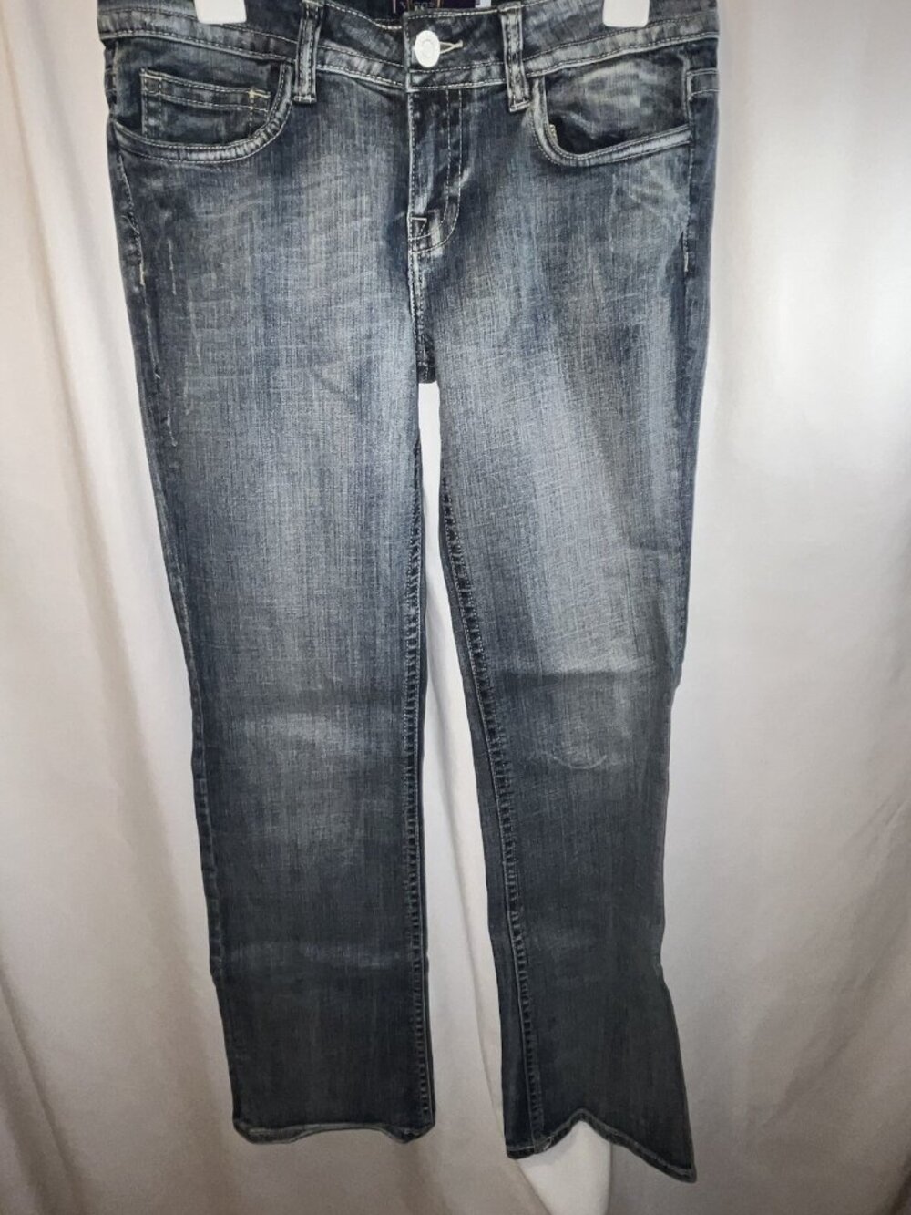 Vigoss The New York Jeans Womens 9 32x31 Boot Cut Denim Button Flap Pockets